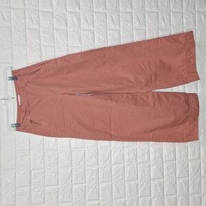 VERSONA Salmon Modern Cotton Wide Leg Trouser Pants